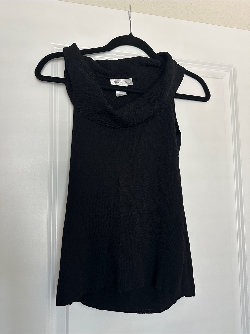 White House Black Market Black Sleeveless Cowl Neck Camisole